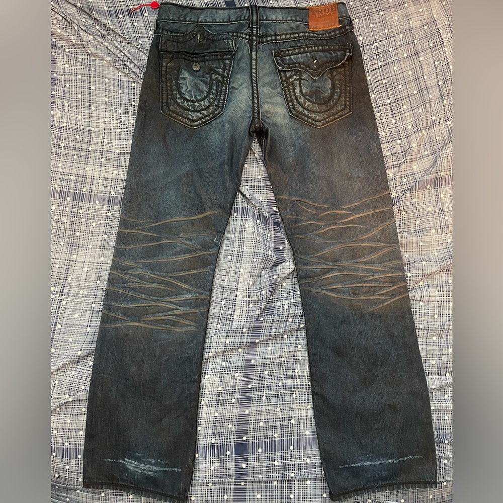 Boot cut straight leg jeans